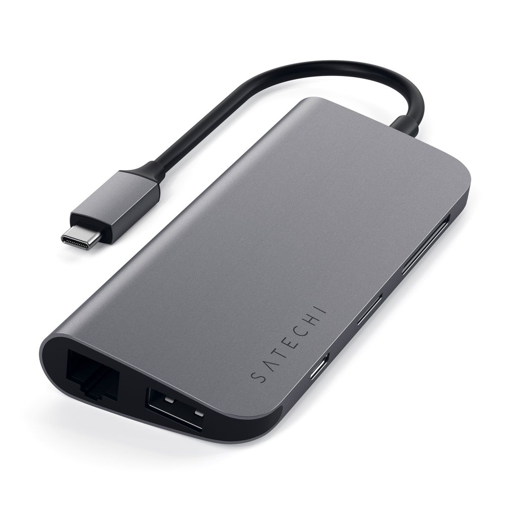 USB адаптер Satechi Aluminium Type-C Multimedia Adapter.Цвет серый космос.